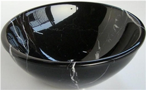 Above Counter Bathroom Wash Basins Nero Marquina Round Basin