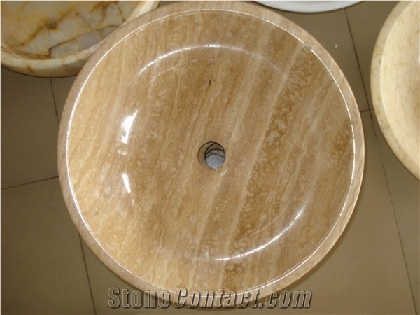 Above Counter Marble Basin Bathroom Vanity Washbasin Round Vessel Sink