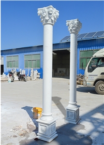 Solid Marble Column Corinthian Capitals Column Decoration Roman Column