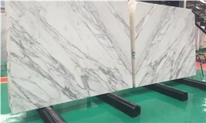 Statuario Marble Tiles White Marble Slabs with Grey Veins White Marble
