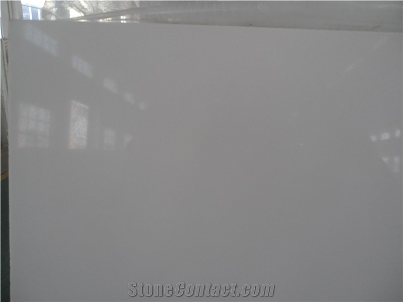 Artificial Quartz Stone Super White Solid Surfaces Engineered Slabs