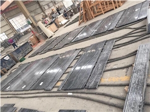 Kenya Black Marble/Sliver Wave Countertop/Table Tops