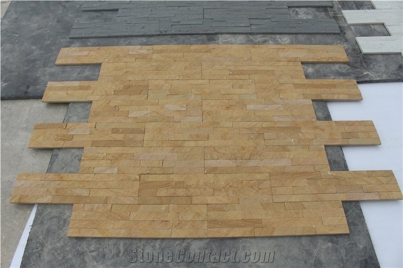Yellow Sandstone Wall Cladding Culture Stone Veneer