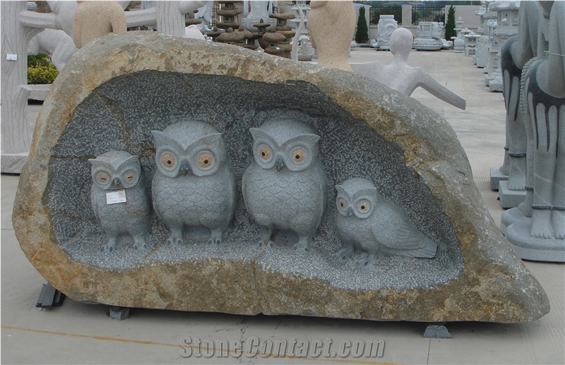 China Factory Handcarved Granite Animal Sculptures Garden Carvings