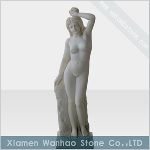 China Factory White Marble Sculptures Garden Statues Angel Carvings
