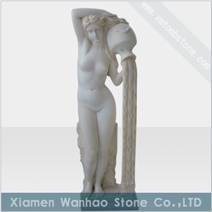 China Factory White Marble Sculptures Garden Statues Angel Carvings
