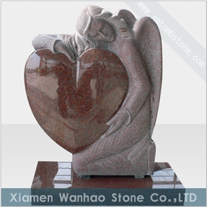 China Granite Tombstone, Angel Heart Monument,Engraved Memorials China Granite Tombstone, Angel Heart Monument,Engraved Memorials