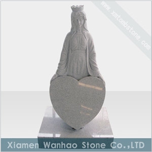 China Granite Tombstone,Angel Monument Engraved Memorial
