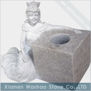 China Granite Tombstone,Engrave Angel Monument Funeral Angel Vases