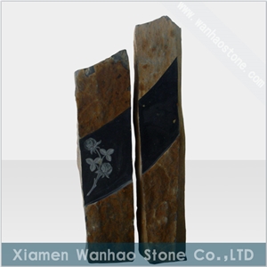 China Polished Tombstone& Monument Engraved Memorial with Sculptures