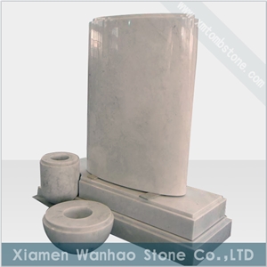 China White Marble Tombstone,Engraved Monument,Custom Memorials