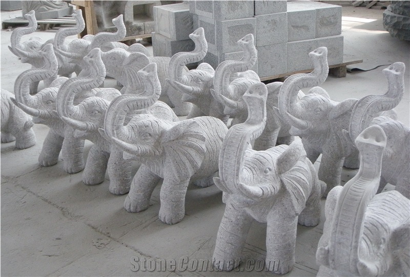 Chinese Granite Animal Sculptures Garden Stone Carvings