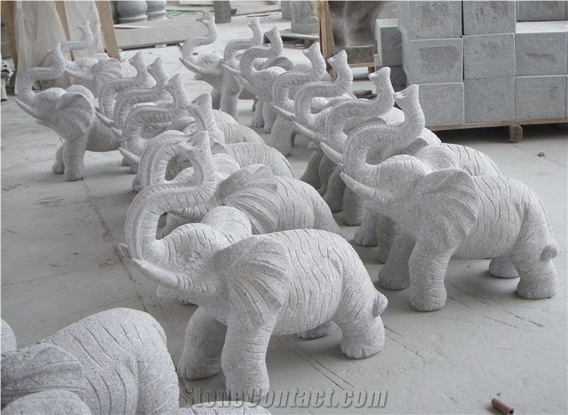 Chinese Granite Animal Sculptures Garden Stone Carvings