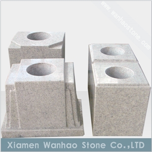 Chinese Granite Funeral Vases Tombstone & Monument Engraved Memorials