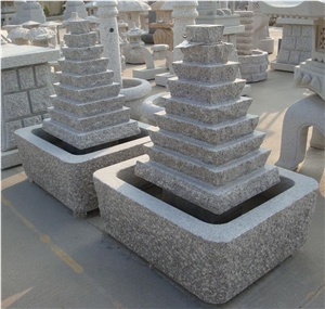 Chinese Granite Garden Fountains Stone Carvings Life Size Sculptures