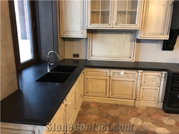 Absolute Black Granite Kitchen Countertop
