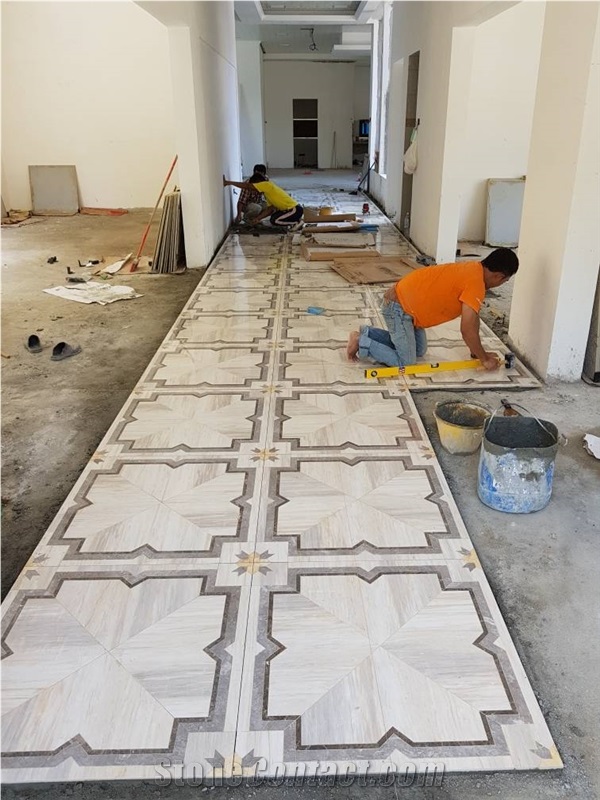 Glazed Water Jet Porcelain Tile for Floor