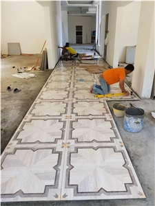 Glazed Water Jet Porcelain Tile for Floor