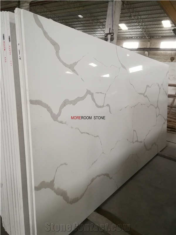 Wholesale Foshan White Calacatta Quartz Countertops