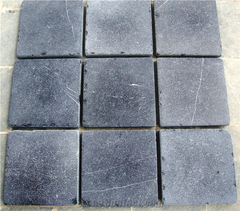 Vietnam Blue Stone Tumbled Brushed with No Sawmarks