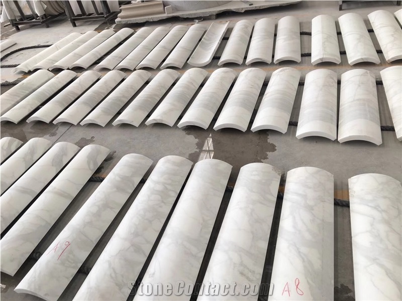 Natural White Marble Stone Architectural Columns