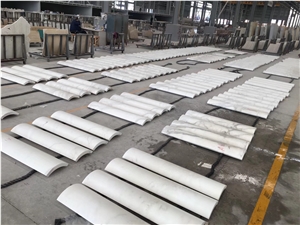 Natural White Marble Stone Architectural Columns