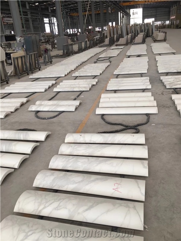 Natural White Marble Stone Architectural Columns