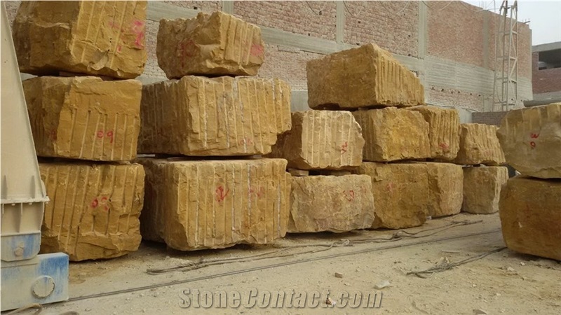 Golden Sinai Marble Blocks, Egypt Yellow Marble