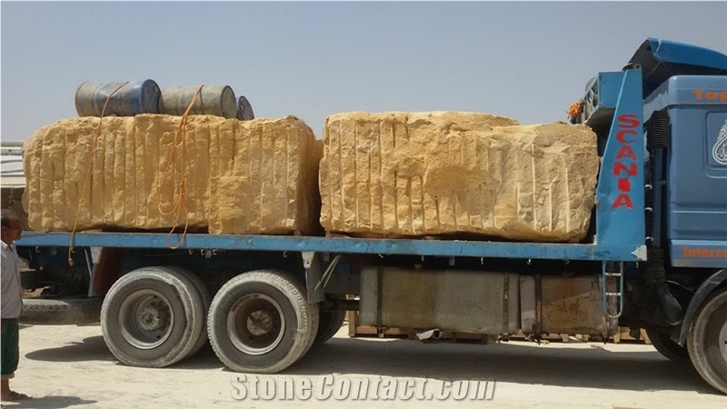 Golden Sinai Marble Blocks, Egypt Yellow Marble