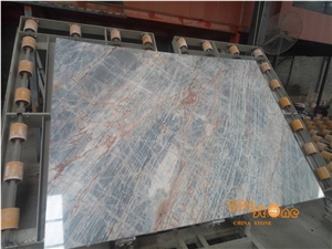 China Ink Flower Grey Marble Slabs Tiles Polished Bookmatch Wood Grain