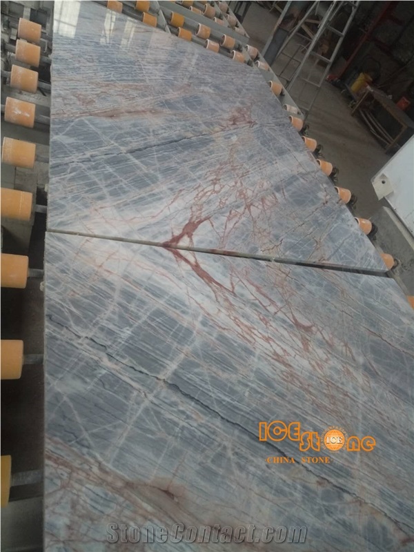 China Ink Flower Grey Marble Slabs Tiles Polished Bookmatch Wood Grain