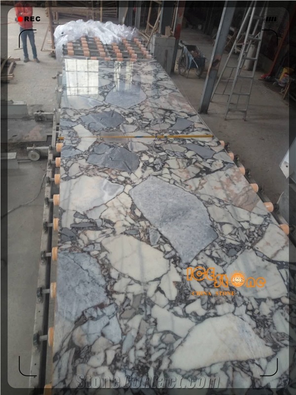 China Ocean Galaxy Blue Silver Marble Slabs Tiles