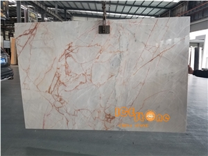 China Transpancy White with Red Onyx, Cheap Price, Bookmatched,