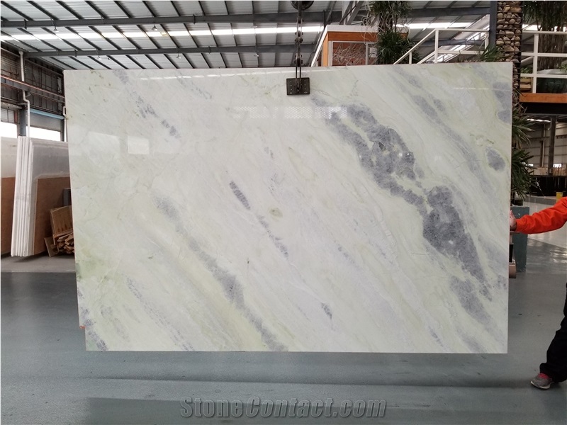 China White Marble Light Jade Lotus Onyx Polished Slabs&Tiles