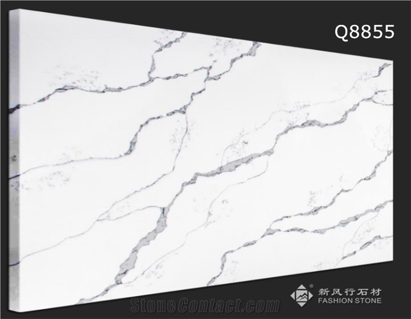 Artificial Quartz Stone,Calacatta White & Gold, Vanity Tops.