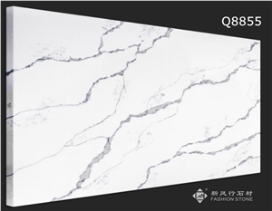 Artificial Quartz Stone,Calacatta White & Gold, Vanity Tops.