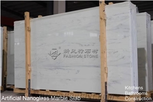 Nano Glass,White Crystallized Glass Stone Slabs