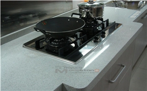 Artificial Sparkling White Quartz Stone Slab