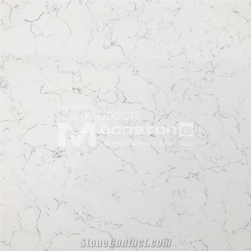 Hot Carrara Quartz Stone Slab for Kitchen Bathroom Countertop