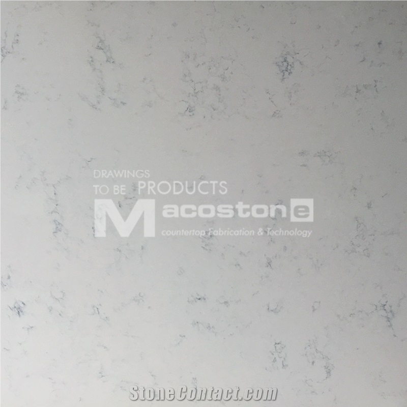 Salable White Carrara Quartz Stone Slab for Countertops Tiles Floors