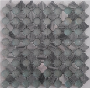 Oceanside Glass Mix Marble Mosaic Tile