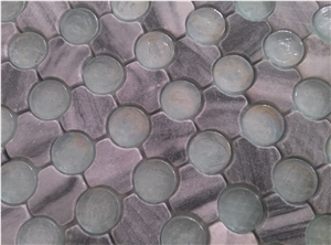 Oceanside Glass Mix Marble Mosaic Tile
