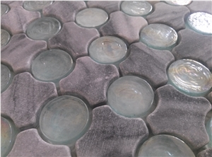 Oceanside Glass Mix Marble Mosaic Tile