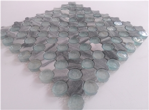 Oceanside Glass Mix Marble Mosaic Tile