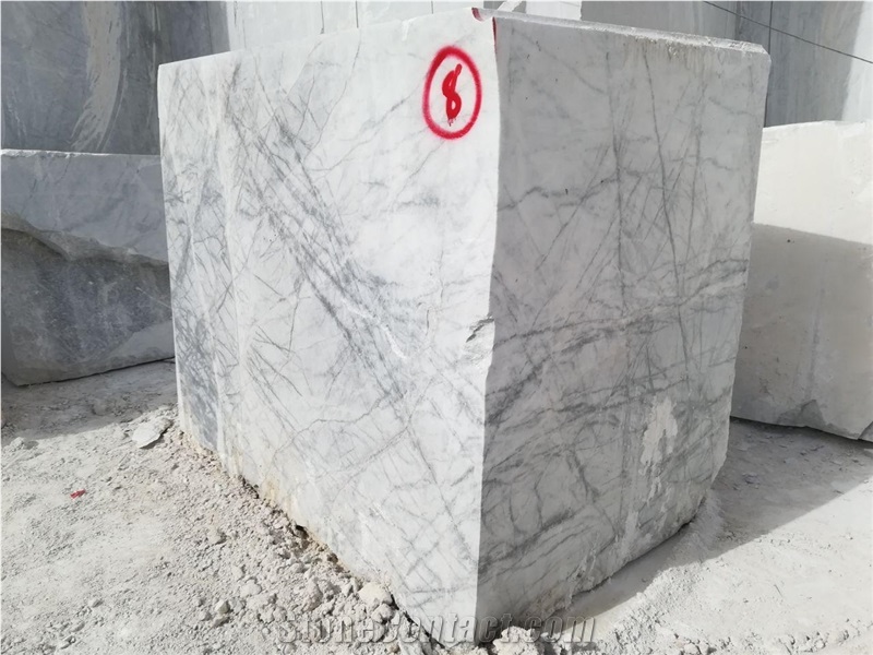 Persian White Spider Block, White Marble Block, Persian Spider Block