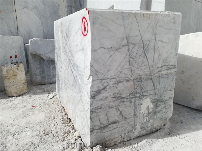 Persian White Spider Block, White Marble Block, Persian Spider Block