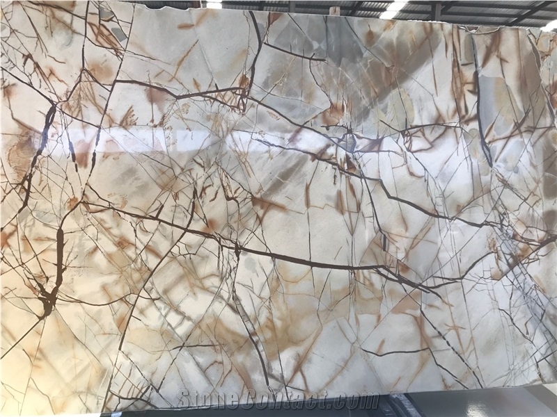 Roma Imperial ,Yellow Quartzite Slabs,Brazil, Interior Wall