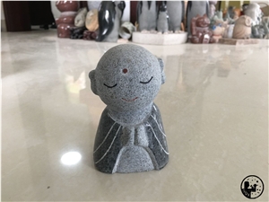 Absolute Beige Marble,Granite,Egg Human Jizo Style Statue,Carved Gifts