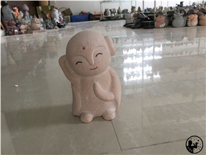 Absolute Beige Marble,Granite,Egg Human Jizo Style Statue,Carved Gifts