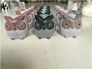 G654,G682,G623,G603,Colorful Granite Owl Artifacts,Handicraft